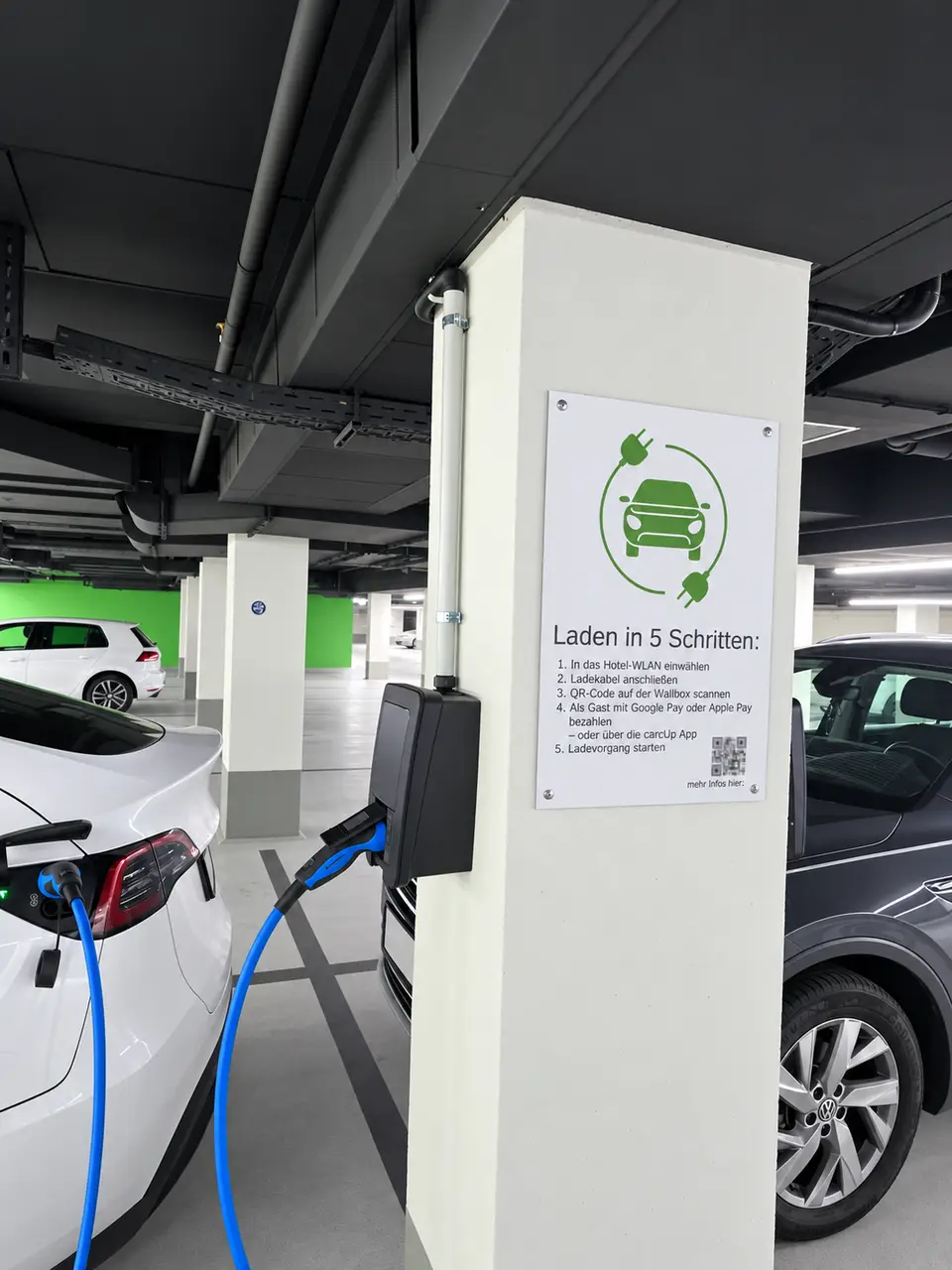 Ladepunkt mit Bedienhinweis aus dem Projektbestand von E-PN