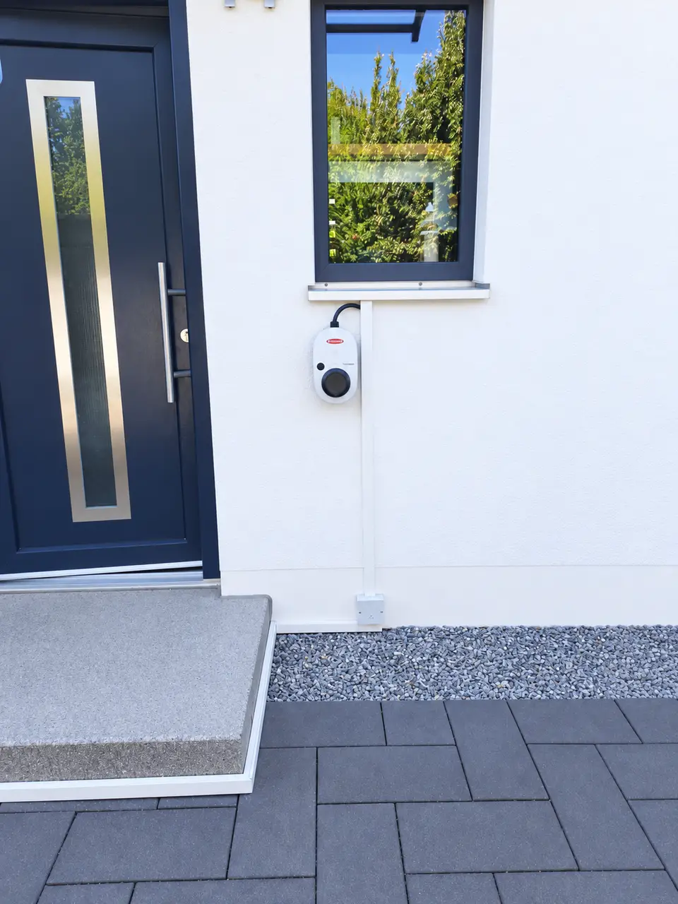 Wallbox an der Fassade aus dem Projektbestand von E-PN