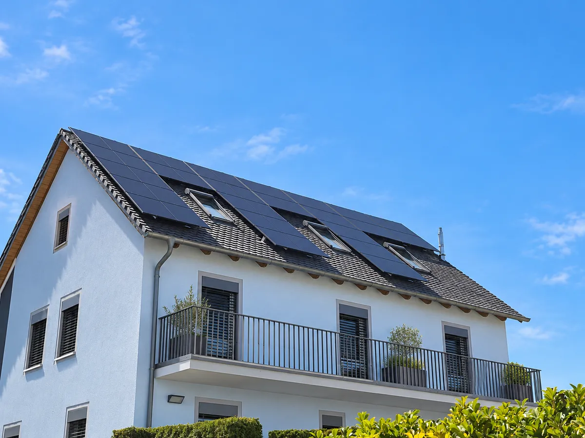 Photovoltaikanlage auf einem Wohnhaus in Regensburg