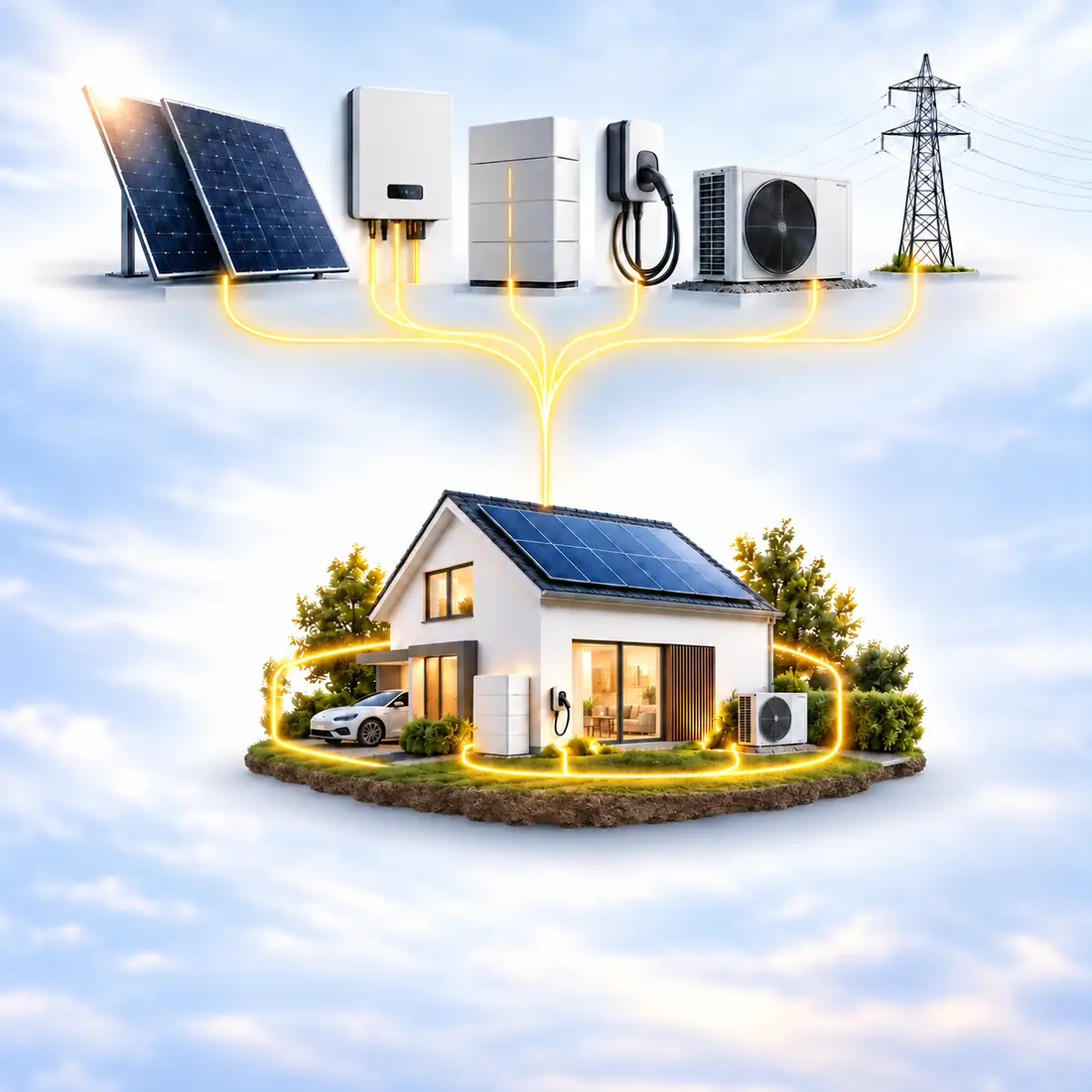 Komplexe Energiekomponenten werden zu einer einfach nutzbaren Gesamtlösung für das Gebäude zusammengeführt