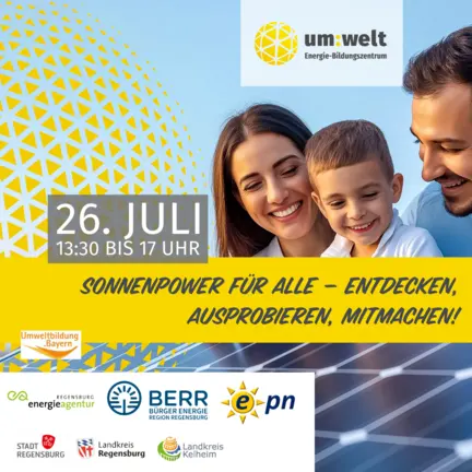 Ankündigung des Aktionstags Sonnenpower für alle in Regensburg